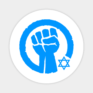 I stand with Israel - Solidarity Fist (bright blue white) Magnet